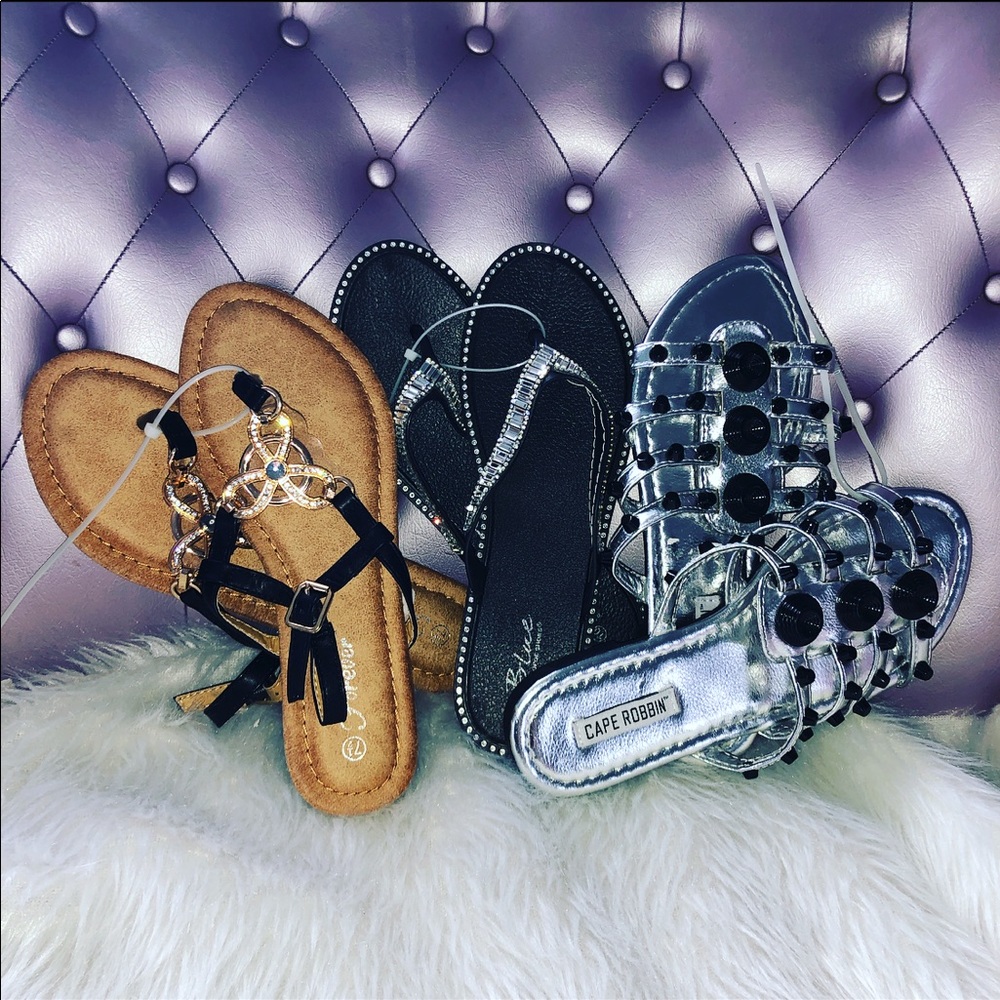 Bundle of 3 Sandals New Wholesale Lot Cape Robbin